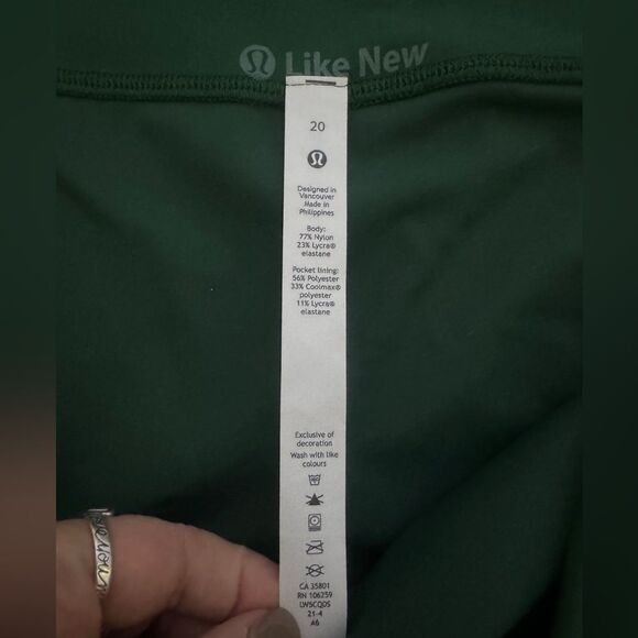 Lululemon Wunder Train High-Rise Tight 25"
Everglade Green size 20 - Picture 5 of 14